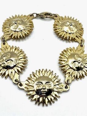 ✨ GIANNI VERSACE Vintage Sun Face Bracelet ✨
